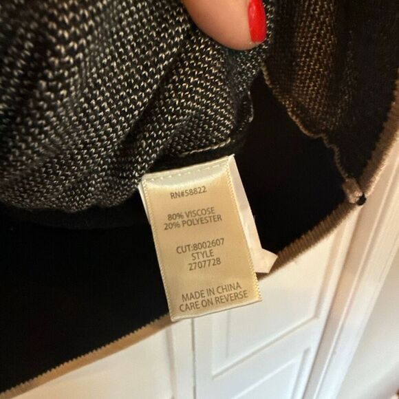 Max Studio London black and white collared sweater jacket small - Picture 4 of 8